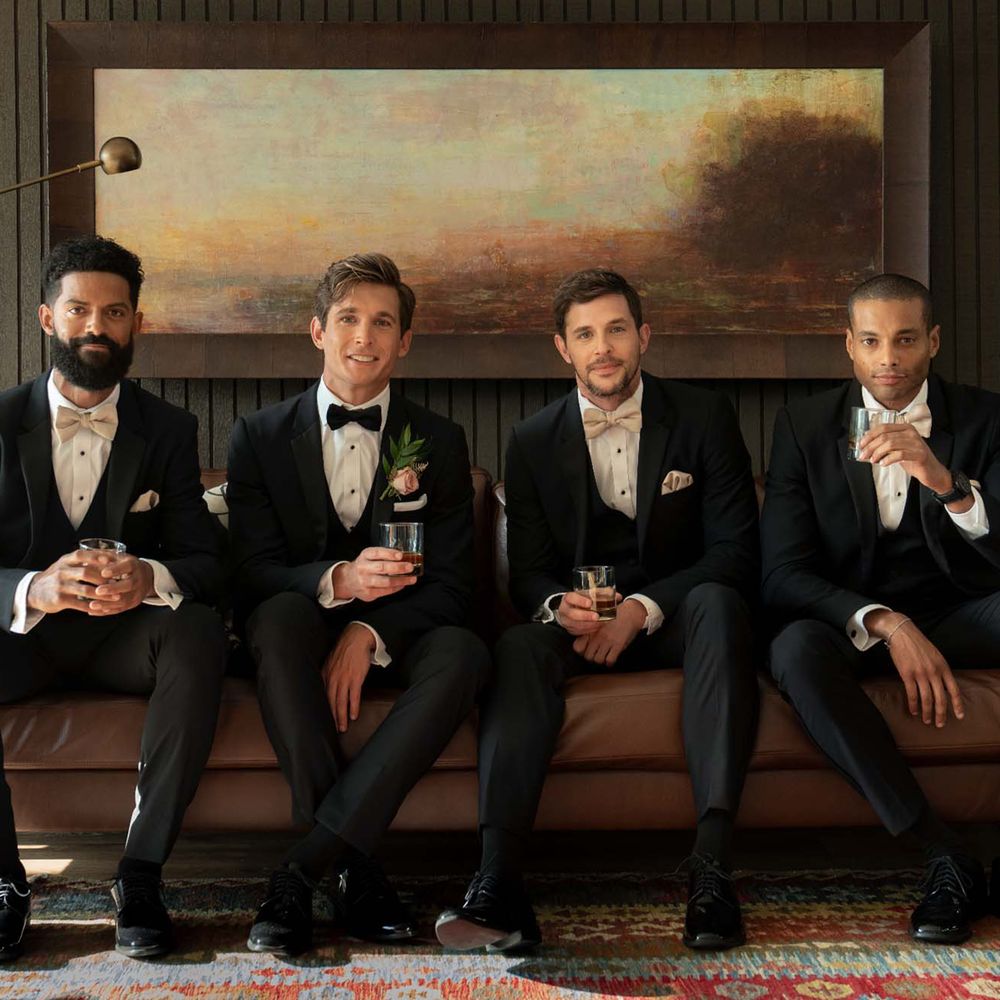 Formalwear styling group portrait